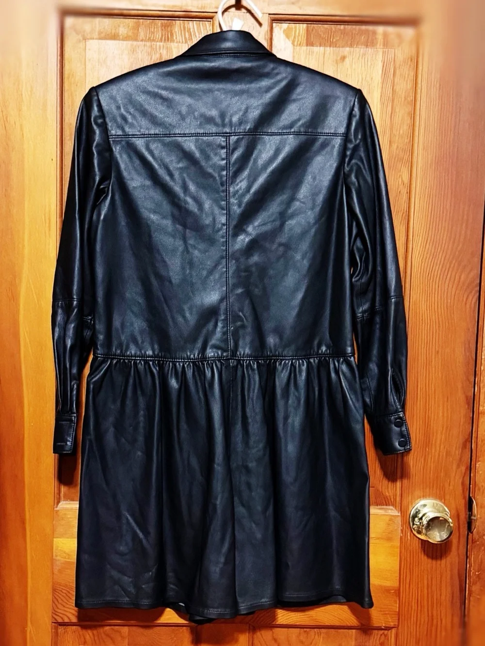 Rebecca Taylor NYC~Black Faux-Leather Romper~Size 2~$395~ - Picture 6 of 7